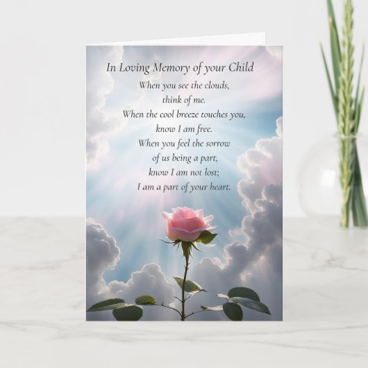 Mothers Day Bereaved Grieving Loss of Child カード (正面)