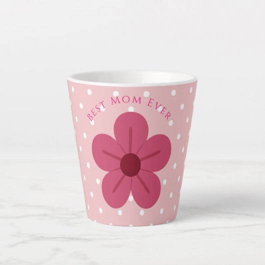 Mothers Day,Best Mom Ever, Elegant,Simple,Trendy カフェラテマグ (正面)