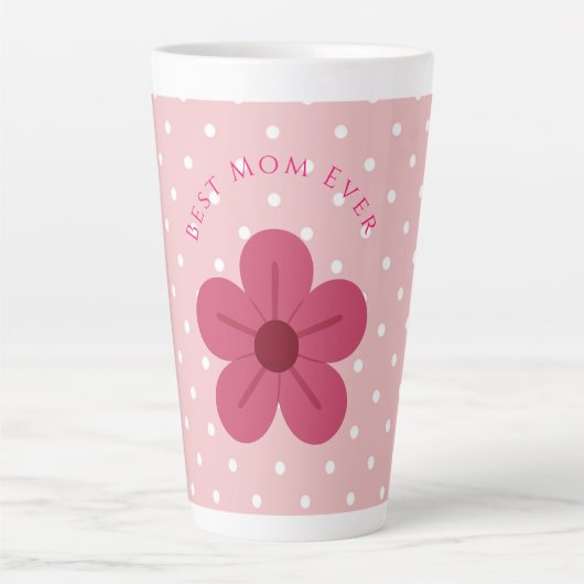 Mothers Day,Best Mom Ever, Elegant,Simple,Trendy カフェラテマグ (正面)