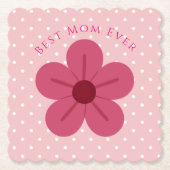 Mothers Day,Best Mom Ever, Elegant,Simple,Trendy ペーパーコースター (正面)
