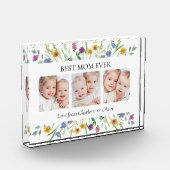 Mother's Day Best Mom Ever Floral フォトブロック (左)