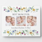 Mother's Day Best Mom Ever Floral フォトプラーク (正面)