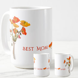 Mother's Day Best Mom Ever Poppy Photo Gift コーヒーマグカップ