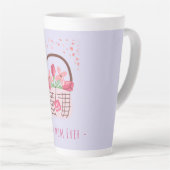 Mother's Day,Best Mom Ever, with Beautiful Flower カフェラテマグ (右アングル)