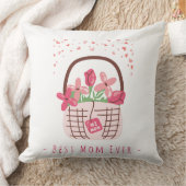 Mother's Day,Best Mom Ever, with Beautiful Flower クッション (ブランケット)