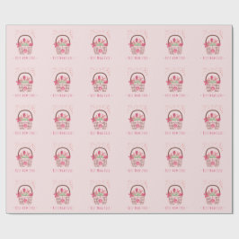 Mother's Day,Best Mom Ever, with Beautiful Flower  ラッピングペーパー