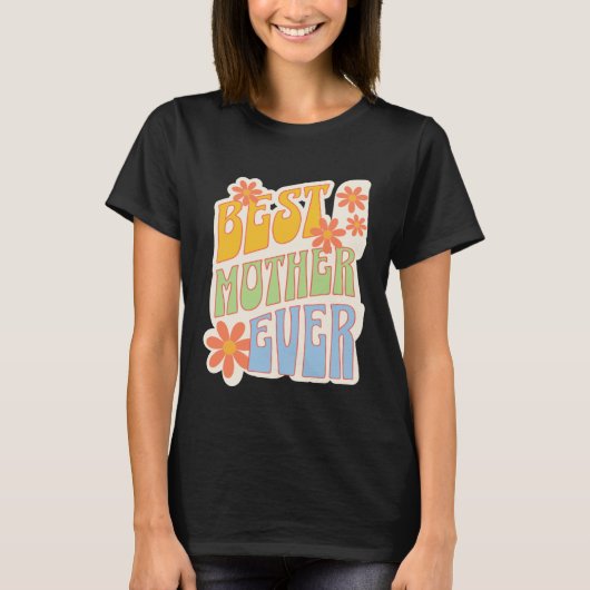 Mothers Day Best Mom Mother Ever Retro Tシャツ (正面)