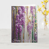  Mother's Day Blooming Wallpaper Violet Wisteria カード (黄色い花)
