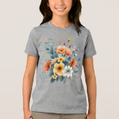 Mother's Day Boho Flowers Clipart-619830 トライブレンドＴシャツ (正面)