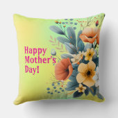 Mother's Day Boho Flowers Clipart-61983 クッション (裏面)