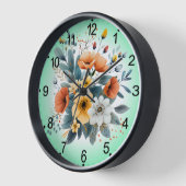 Mother's Day Boho Flowers Clipart-61983 壁時計 (傾斜)