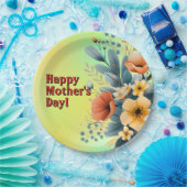 Mother's Day Boho Flowers Clipart-61983 Keychain ペーパープレート (パーティー)