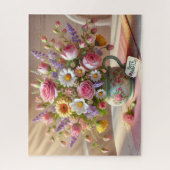 Mother's Day Bouquet Gift Pastel Floral Vase ジグソーパズル (縦)