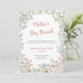 Mother's Day Brunch Invitation Floral 招待状 (スタンド正面)