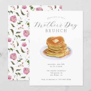 Mother's Day Brunch   Pancakes 招待状