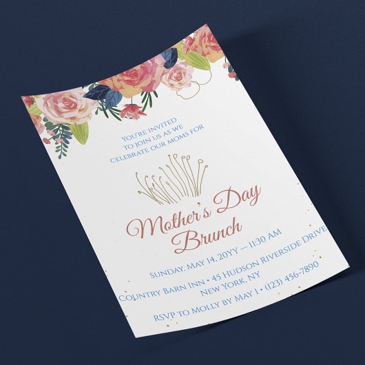 Mother's Day Brunch Party Invitation チラシ