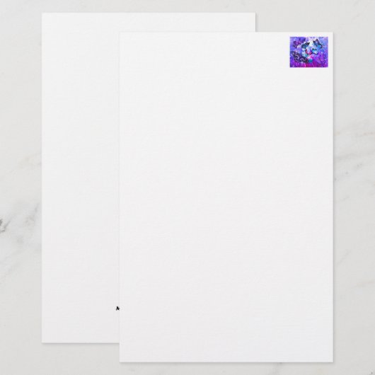 Mother's Day Butterflies Stationery 便箋 (正面/裏面)