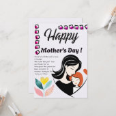 Mothers Day Card  カード (正面/裏面インサイチュ)