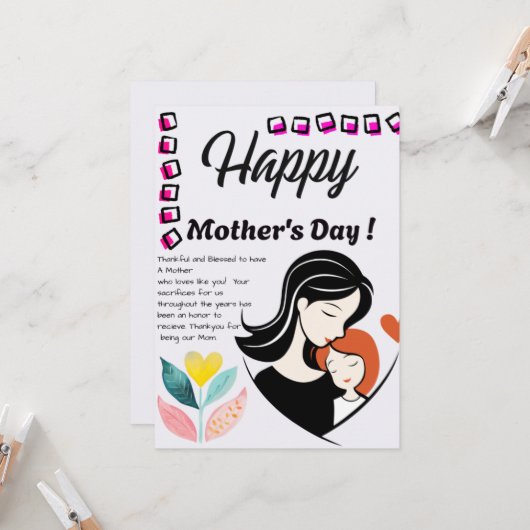 Mothers Day Card  カード (正面/裏面インサイチュ)