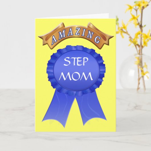 Mothers Day Card for Stepmoms - Amazing Step Mom カード (黄色い花)