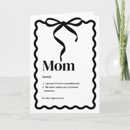 Mother's Day Card; Mom "Noun" カード