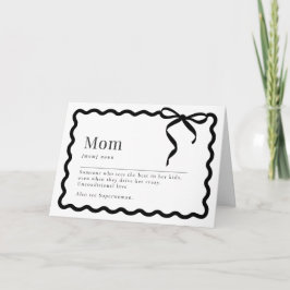 Mother's Day Card; Mom "Noun" カード