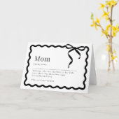Mother's Day Card; Mom "Noun" カード (黄色い花)