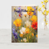 Mother's Day Card with Flowers カード (黄色い花)