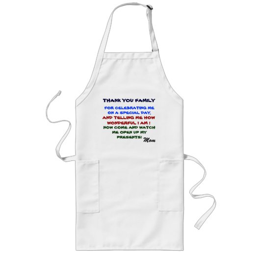 MOTHERS DAY CELEBRATING MOM ロングエプロン (正面)