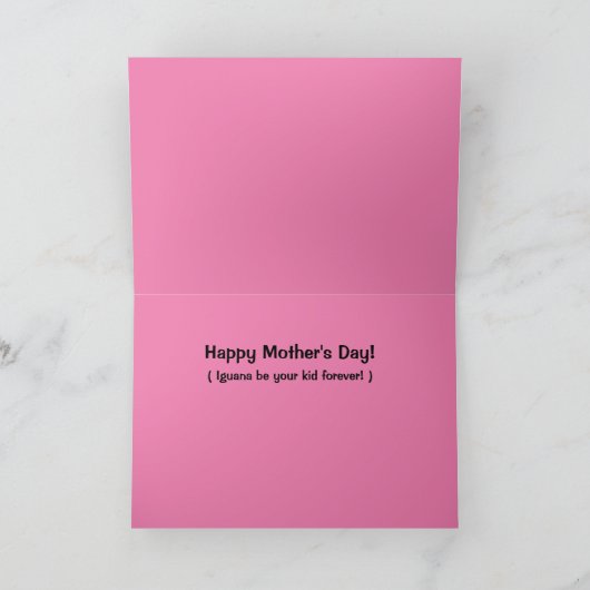 Mother's Day Chameleon Pink Card カード (内部)