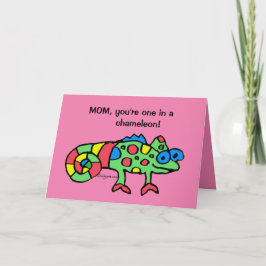 Mother's Day Chameleon Pink Card カード
