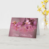 Mother's Day Cherry Blossoms Delicate Pink Bouquet カード (黄色い花)