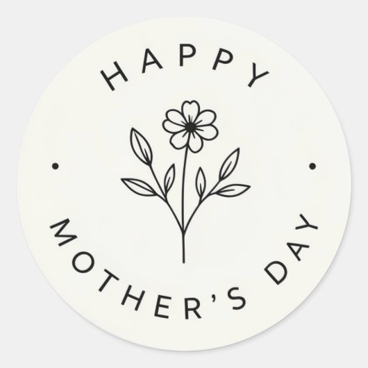 Mother's Day Classic Round Sticker ラウンドシール (正面)