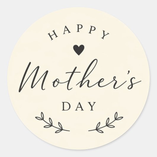 Mother's Day Classic Round Sticker ラウンドシール (正面)