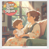 Mother's day Custom-Cut Vinyl Sticker シール (シート)