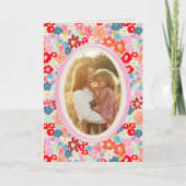 Mother's Day Custom Photo Bright Floral Garden カード (正面)