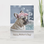 Mothers Day Cute and Fun Frenchie French Bull  カード (正面)