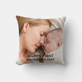 mothers day  cute heart photo Throw Pillow クッション (正面)