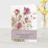 Mother's Day Daughter Best Friend Floral Rose  カード (黄色い花)