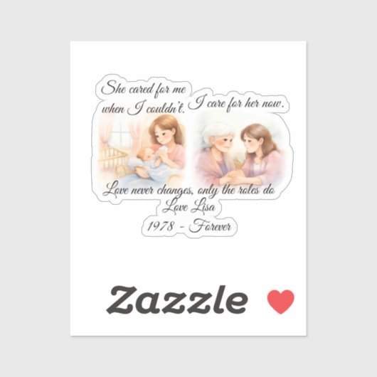 Mother's Day Elders Care Throw Pillow シール (シート)