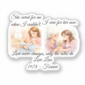 Mother's Day Elders Care Throw Pillow シール (正面)