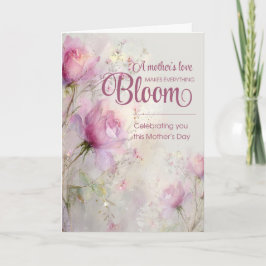 Mother's Day Elegant Feminine Pink Celebrating You カード