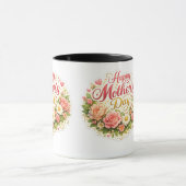 Mother's Day elegant floral 2 to マグカップ (中央)