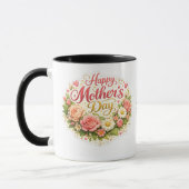 Mother's Day elegant floral 2 to マグカップ (左)