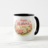 Mother's Day elegant floral 2 to マグカップ (正面右)
