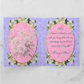 Mother's Day Elegant Vintage Beautiful  サンキューカード (内部)