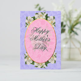 Mother's Day Elegant Vintage Beautiful  サンキューカード