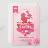 Mothers Day Event Invitation Flyer Template 招待状 (正面)