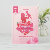 Mothers Day Event Invitation Flyer Template 招待状 (スタンド正面)