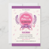 Mothers Day Event Invitation Flyer Template 招待状 (正面)